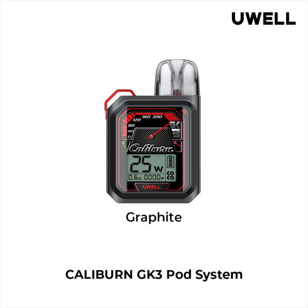 Graphite 【UWELL】Caliburn-Gk3Pod Kit-咖哩棒小煙主機